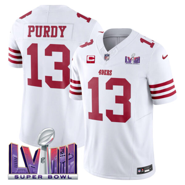 Men's 49ers Super Bowl LVIII Patch Vapor Limited Jersey - All Stitched - Image 13