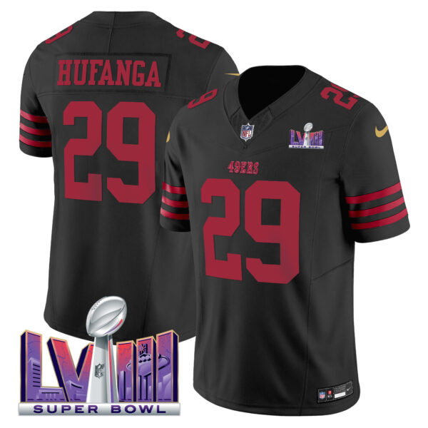 Men's 49ers Super Bowl LVIII Patch Vapor Limited Jersey - All Stitched - Image 30