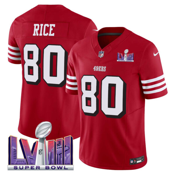 Men's 49ers Super Bowl LVIII Patch Vapor Limited Jersey V2 - All Stitched - Image 6