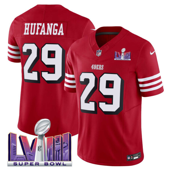Men's 49ers Super Bowl LVIII Patch Vapor Limited Jersey V2 - All Stitched - Image 10