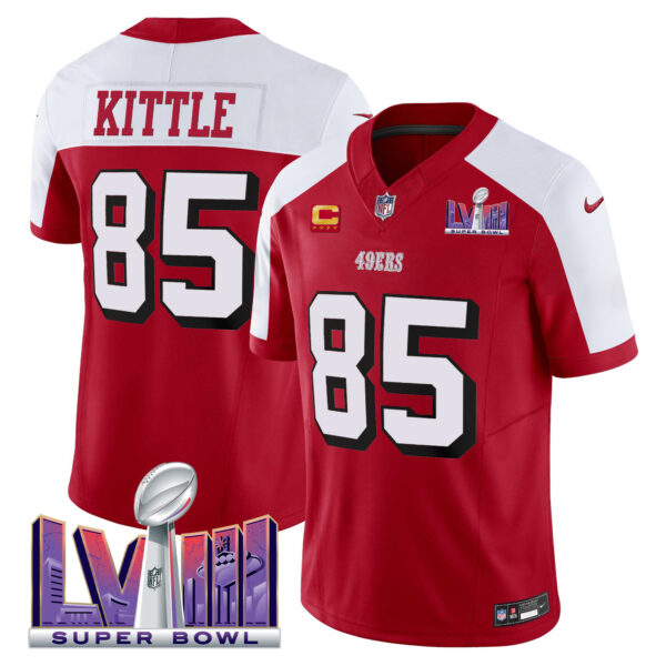 Men's 49ers Super Bowl LVIII Patch Vapor Limited Jersey V2 - All Stitched - Image 34