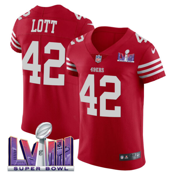 Men's 49ers Super Bowl LVIII Gold Patch Vapor Elite Jersey - All Stitched - Image 19