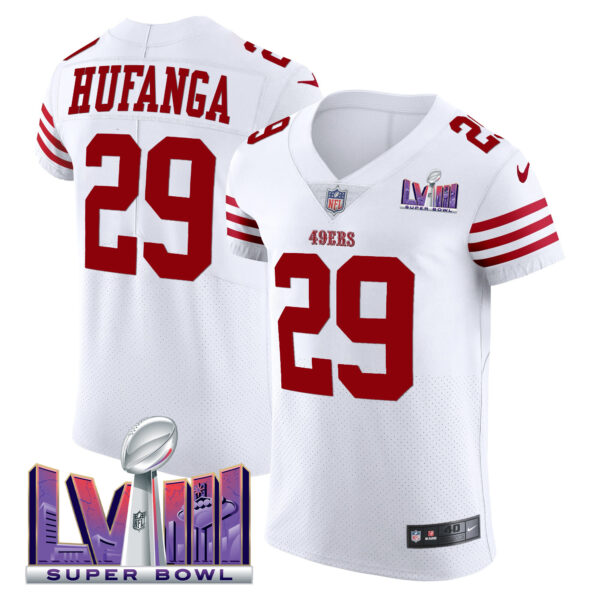 Men's 49ers Super Bowl LVIII Gold Patch Vapor Elite Jersey - All Stitched - Image 30