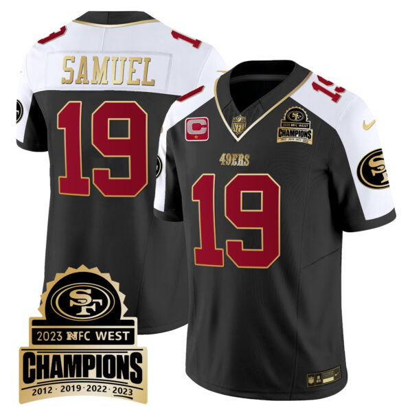Men's 49ers 2023 NFC West Champions Patch Vapor Jersey V4 - All Stitched - Image 2