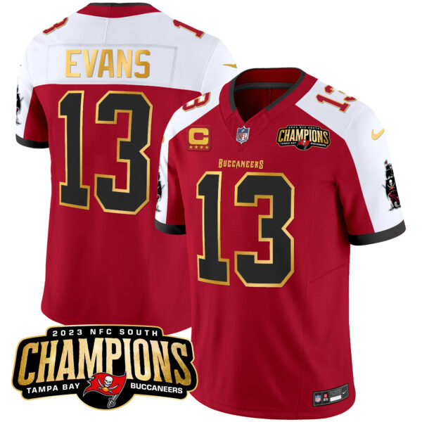 Men's Buccaneers 2023 NFC South Champions Patch Gold Trim Vapor Jersey - All Stitched - Image 9