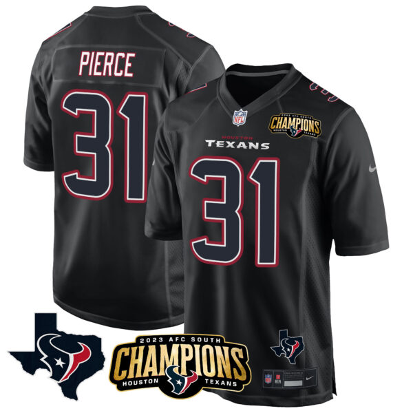 Men's Houston Texans 2023 AFC South Champions Patch Game Jersey - All Stitched - Image 3