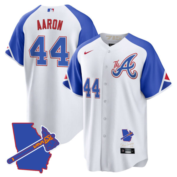 Men's Atlanta Braves The A Gold Cool Base Jersey - Georgia Patch - All Stitched - Image 38