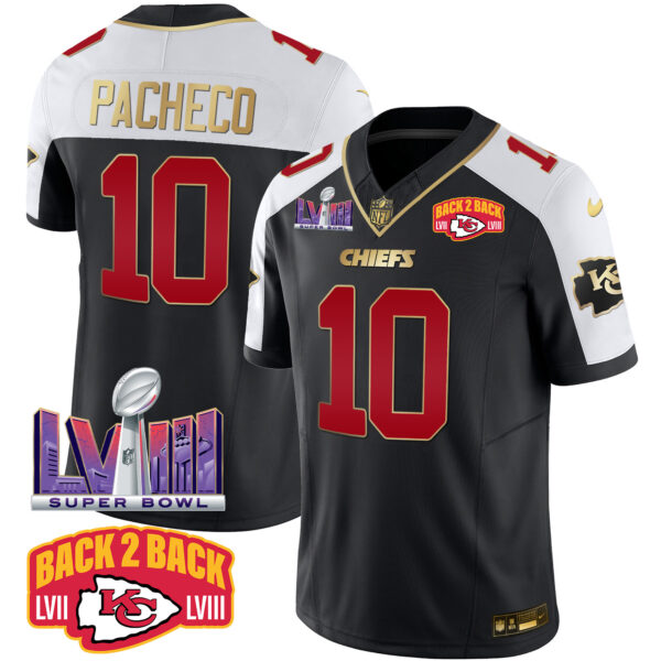 Men's Chiefs Super Bowl LVIII & Back 2 Back Patch Vapor Jersey - All Stitched - Image 4