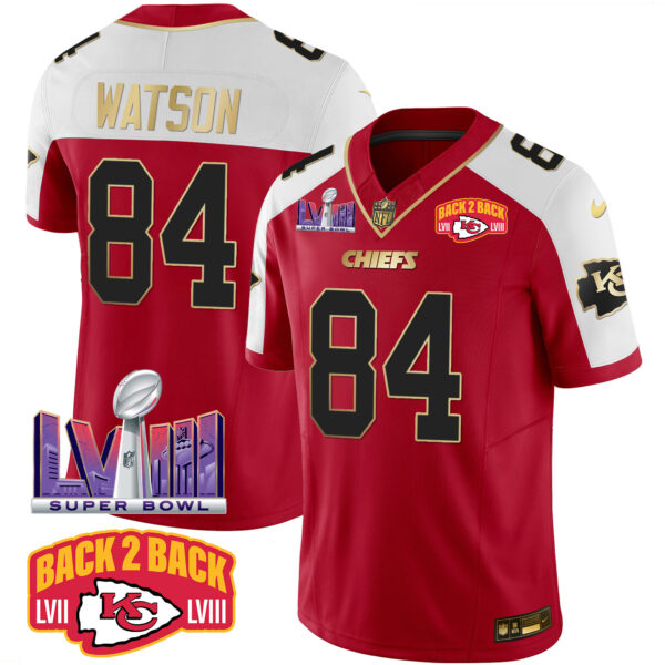 Men's Chiefs Super Bowl LVIII & Back 2 Back Patch Vapor Jersey - All Stitched - Image 12