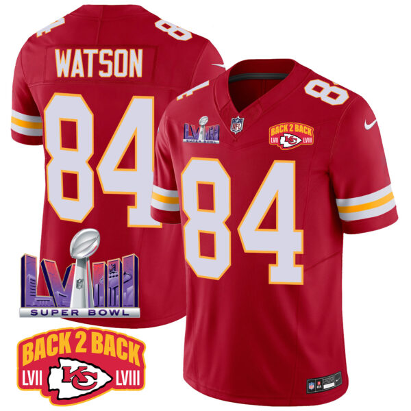 Men's Chiefs Super Bowl LVIII & Back 2 Back Patch Vapor Jersey - All Stitched - Image 40