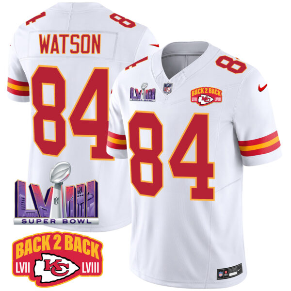 Men's Chiefs Super Bowl LVIII & Back 2 Back Patch Vapor Jersey - All Stitched - Image 47