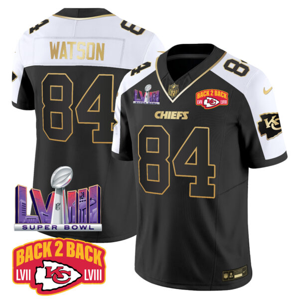 Men's Chiefs Super Bowl LVIII & Back 2 Back Patch Vapor Jersey V2 - All Stitched - Image 26