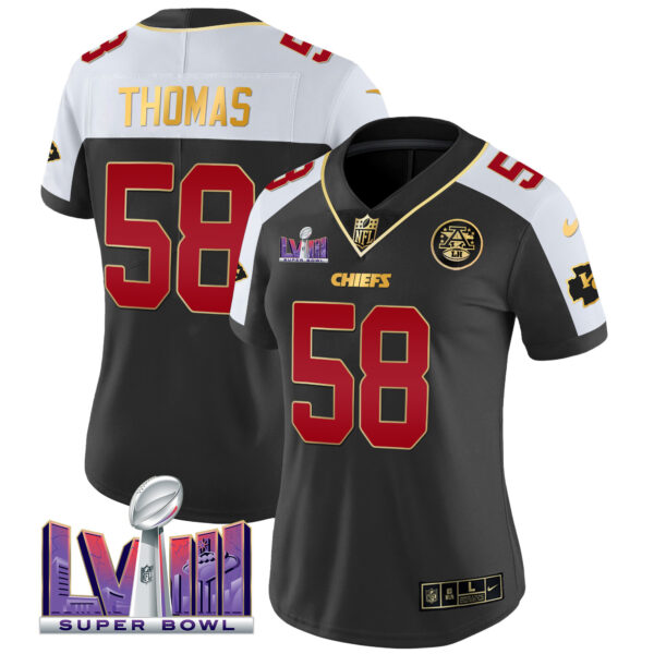 Women's Chiefs Super Bowl LVIII Patch Vapor Jersey - All Stitched - Image 3