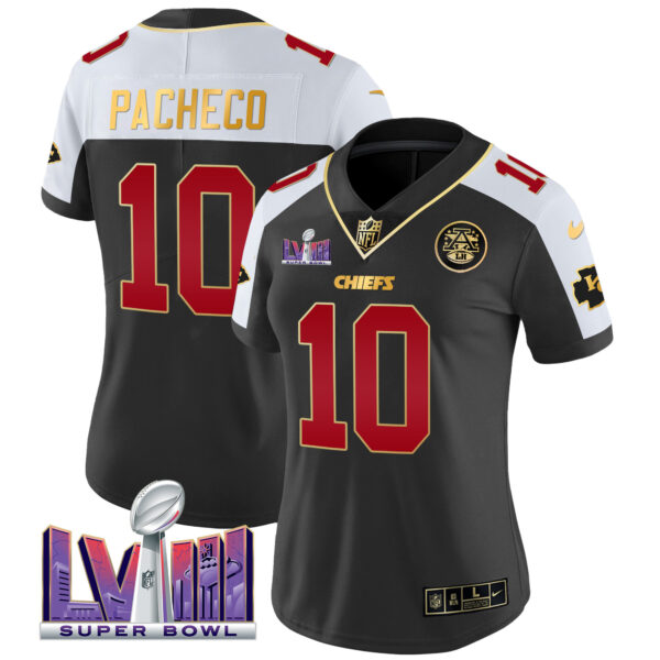 Women's Chiefs Super Bowl LVIII Patch Vapor Jersey - All Stitched - Image 4