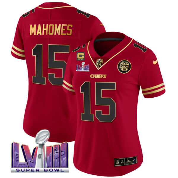 Women's Chiefs Super Bowl LVIII Patch Vapor Jersey - All Stitched - Image 15