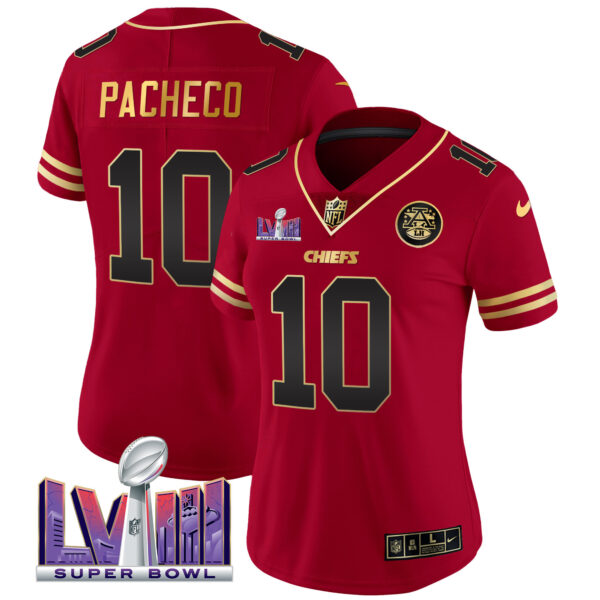 Women's Chiefs Super Bowl LVIII Patch Vapor Jersey - All Stitched - Image 18