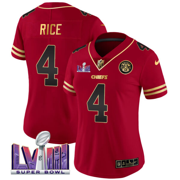 Women's Chiefs Super Bowl LVIII Patch Vapor Jersey - All Stitched - Image 21
