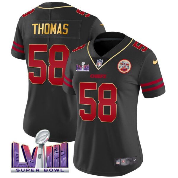 Women's Chiefs Super Bowl LVIII Patch Vapor Jersey - All Stitched - Image 31