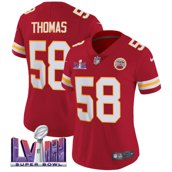 Women's Chiefs Super Bowl LVIII Patch Vapor Jersey - All Stitched - Image 38