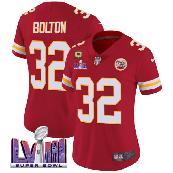 Women's Chiefs Super Bowl LVIII Patch Vapor Jersey - All Stitched - Image 41