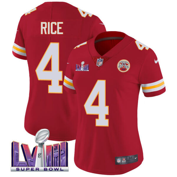 Women's Chiefs Super Bowl LVIII Patch Vapor Jersey - All Stitched - Image 42