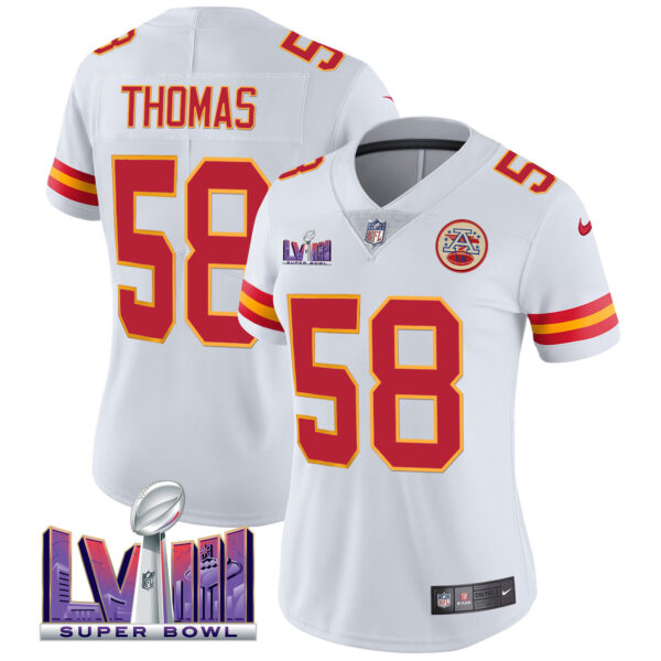 Women's Chiefs Super Bowl LVIII Patch Vapor Jersey - All Stitched - Image 45