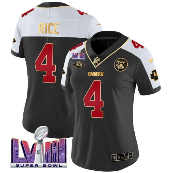 Women's Chiefs Super Bowl LVIII Patch Vapor Jersey V2- All Stitched - Image 7
