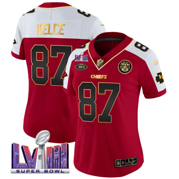 Women's Chiefs Super Bowl LVIII Patch Vapor Jersey V2- All Stitched - Image 9