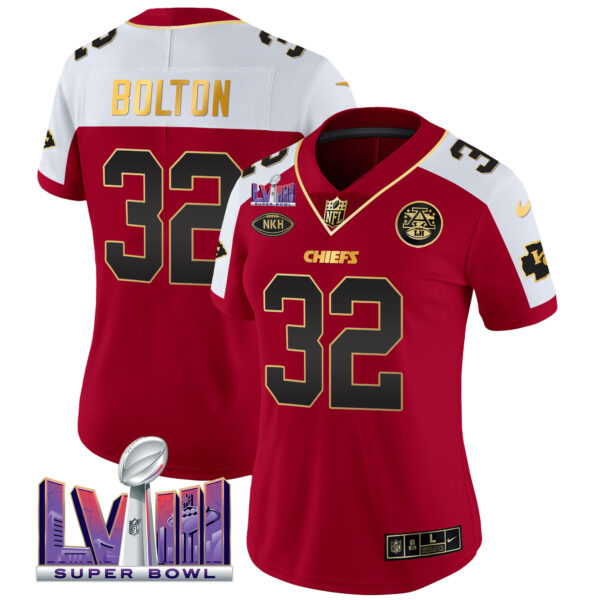 Women's Chiefs Super Bowl LVIII Patch Vapor Jersey V2- All Stitched - Image 13