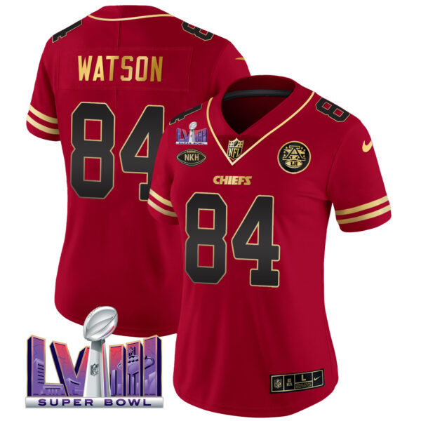 Women's Chiefs Super Bowl LVIII Patch Vapor Jersey V2- All Stitched - Image 19