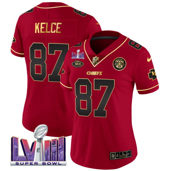Women's Chiefs Super Bowl LVIII Patch Vapor Jersey V2- All Stitched - Image 23