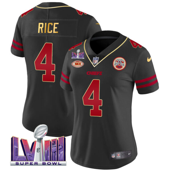 Women's Chiefs Super Bowl LVIII Patch Vapor Jersey V2- All Stitched - Image 35
