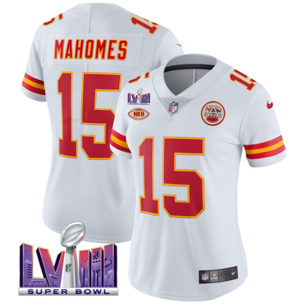 Women's Chiefs Super Bowl LVIII Patch Vapor Jersey V2- All Stitched - Image 43