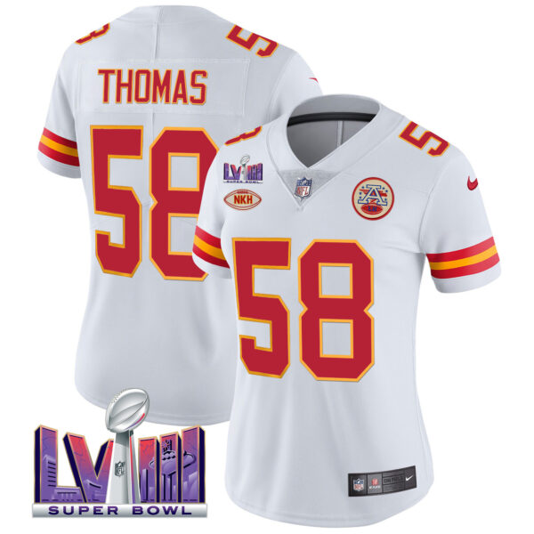 Women's Chiefs Super Bowl LVIII Patch Vapor Jersey V2- All Stitched - Image 45