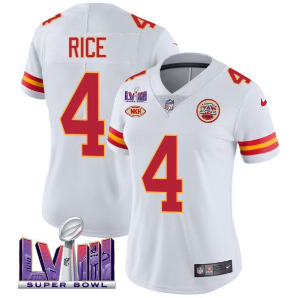 Women's Chiefs Super Bowl LVIII Patch Vapor Jersey V2- All Stitched - Image 49