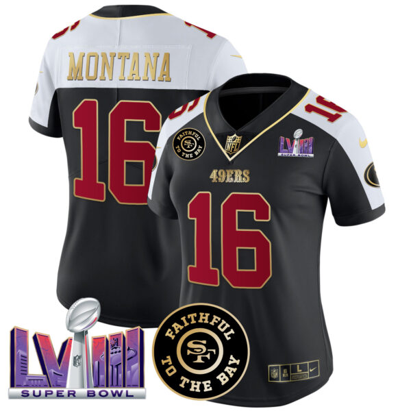 Women's 49ers Faithful & Super Bowl LVIII Patch Vapor Jersey - All Stitched - Image 8