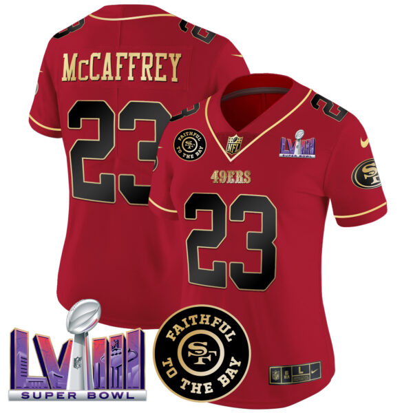 Women's 49ers Faithful & Super Bowl LVIII Patch Vapor Jersey - All Stitched - Image 11