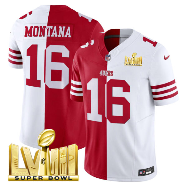 Men's 49ers Super Bowl LVIII Gold Patch Vapor Jersey V2 - All Stitched - Image 38