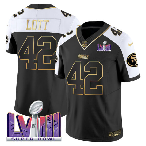 Men's 49ers Super Bowl LVIII Patch Vapor Jersey V2 - All Stitched - Image 9