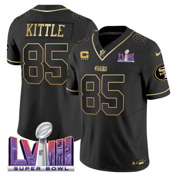 Men's 49ers Super Bowl LVIII Patch Vapor Jersey V2 - All Stitched - Image 14