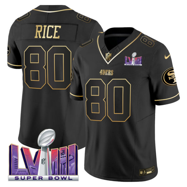 Men's 49ers Super Bowl LVIII Patch Vapor Jersey V2 - All Stitched - Image 16