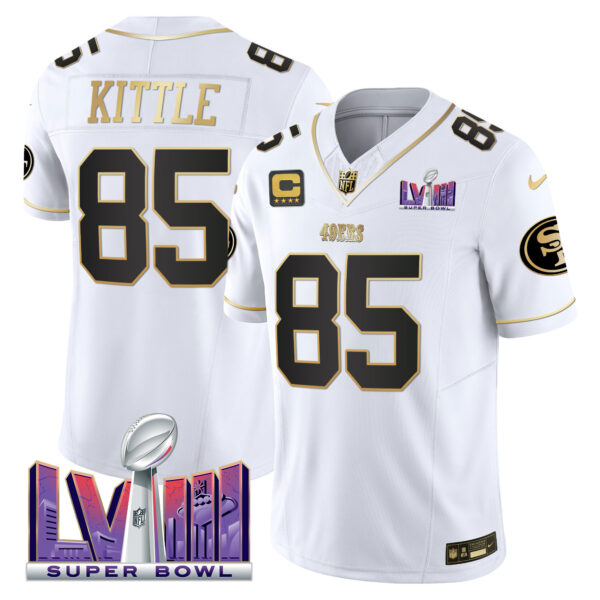 Men's 49ers Super Bowl LVIII Patch Vapor Jersey V2 - All Stitched - Image 24