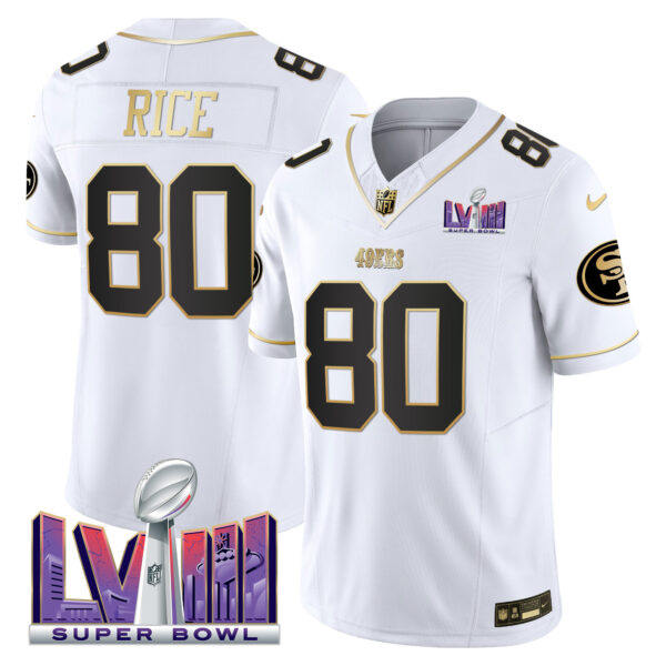 Men's 49ers Super Bowl LVIII Patch Vapor Jersey V2 - All Stitched - Image 26