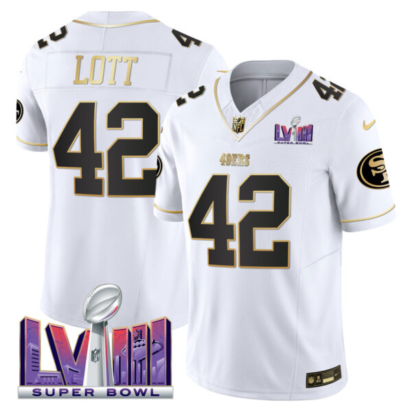 Men's 49ers Super Bowl LVIII Patch Vapor Jersey V2 - All Stitched - Image 29