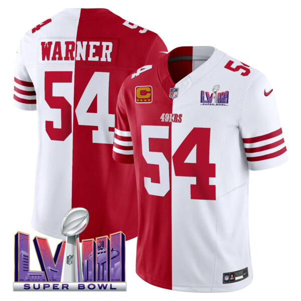 Men's 49ers Super Bowl LVIII Patch Vapor Jersey V2 - All Stitched - Image 35