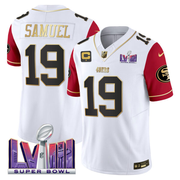 Men's 49ers Super Bowl LVIII Patch Vapor Jersey V2 - All Stitched - Image 42