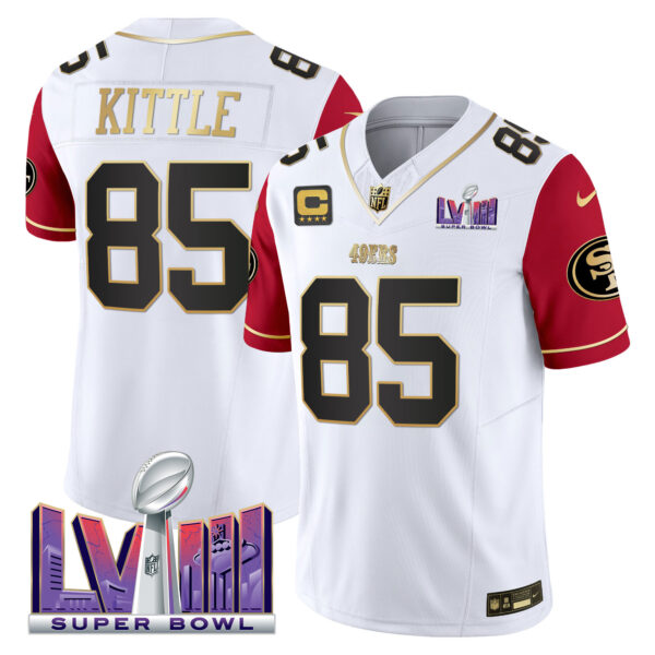 Men's 49ers Super Bowl LVIII Patch Vapor Jersey V2 - All Stitched - Image 44