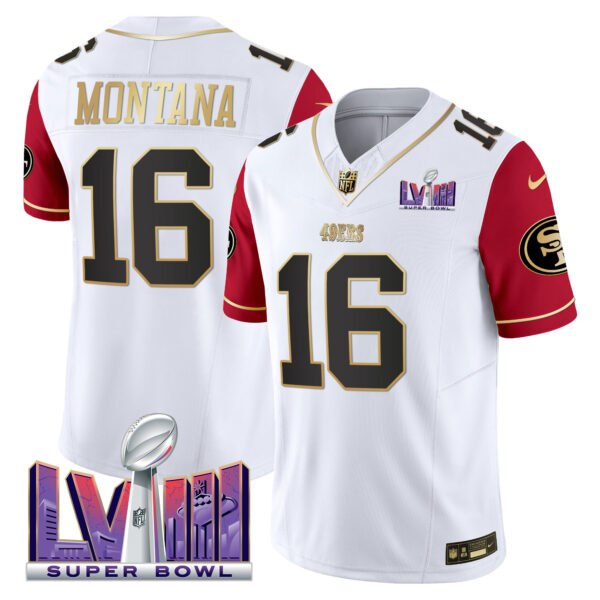 Men's 49ers Super Bowl LVIII Patch Vapor Jersey V2 - All Stitched - Image 48