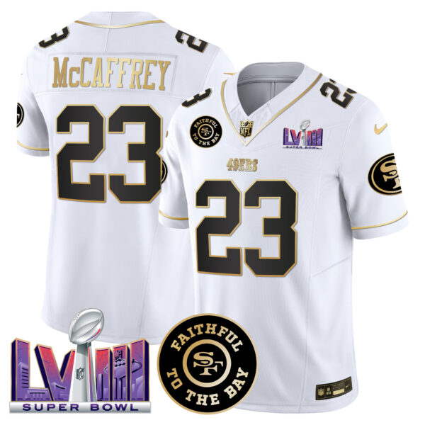 Men's 49ers Faithful & Super Bowl LVIII Patch Vapor Jersey V2 - All Stitched - Image 21