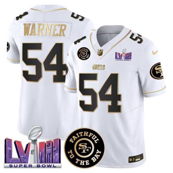 Men's 49ers Faithful & Super Bowl LVIII Patch Vapor Jersey V2 - All Stitched - Image 25